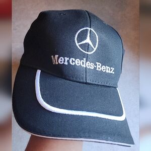 New Mercedes Black Baseball Hat Cap Adjustable
